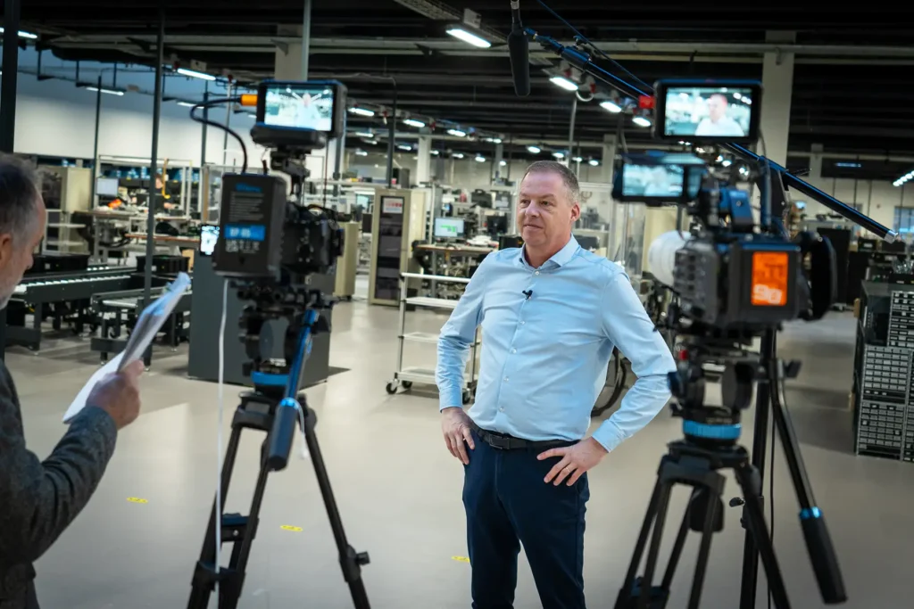 Optagelse af casefilm til ODU Danmark produceret af Roland Film