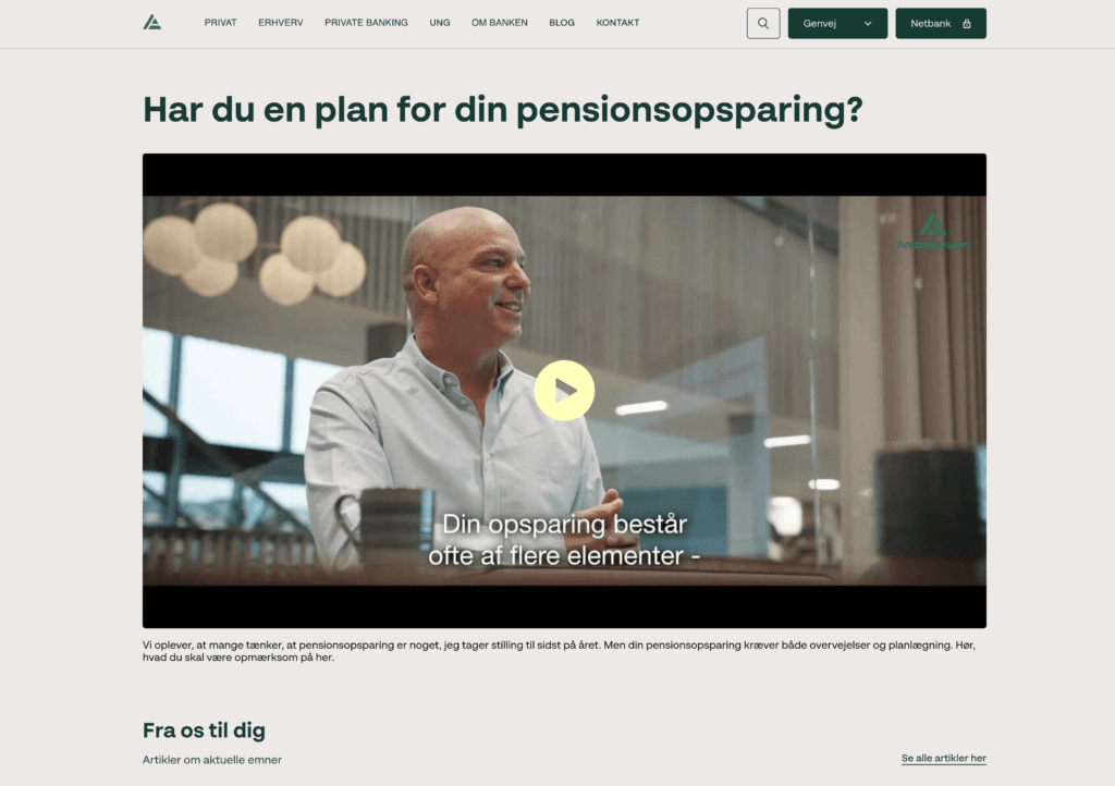 Her bruger Andelskassen en af sine kundefilm i praksis