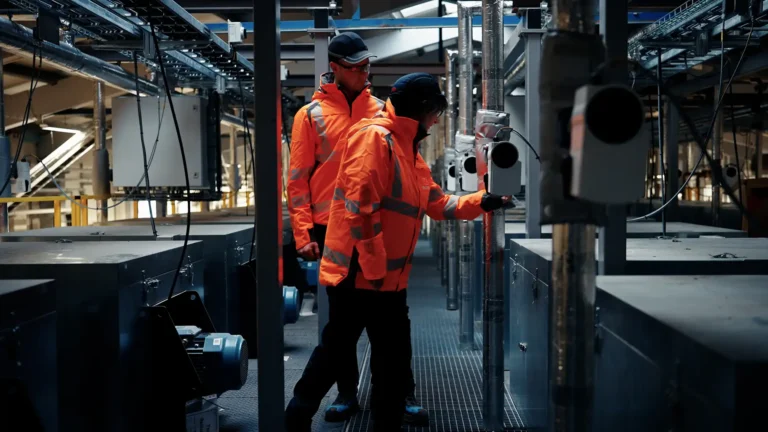Fra optagelserne af produktionsfilm og procesfilm til Skamol produceret af Roland Film